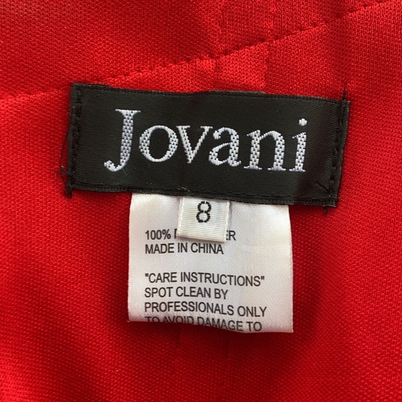 Jovan Red Leopard Jeweled Prom Gala Gown Floor Length 8 - Picture 10 of 12